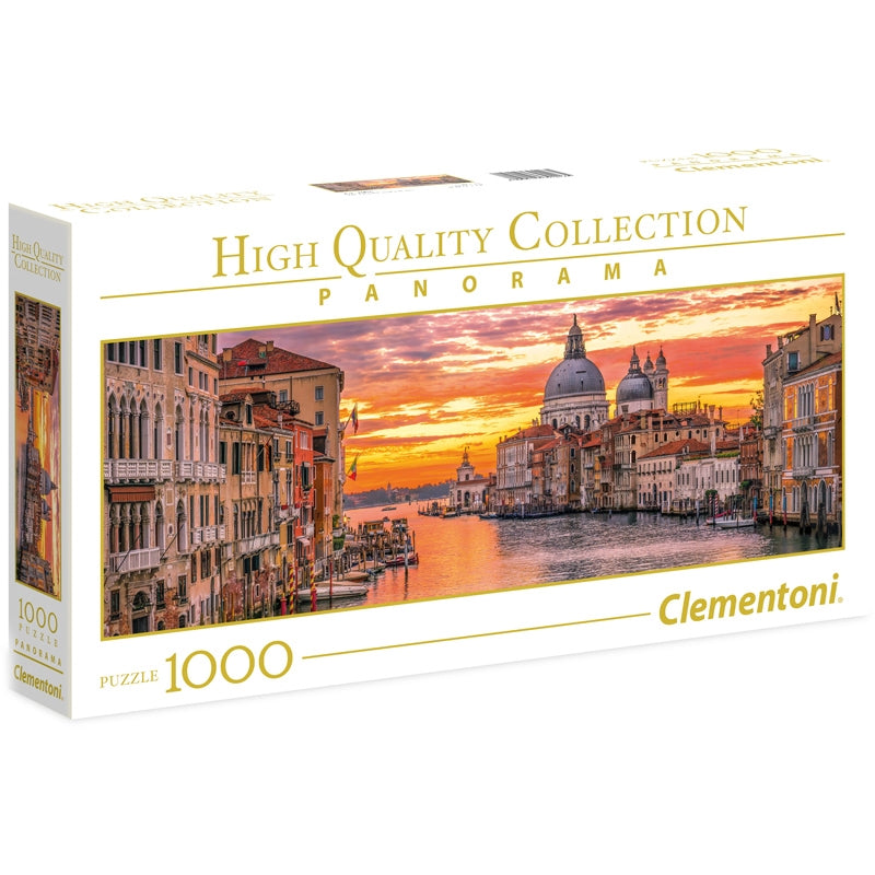 A vibrant 1000-piece jigsaw puzzle depicting the Grand Canal in Venice, showcasing historic buildings and gondolas.