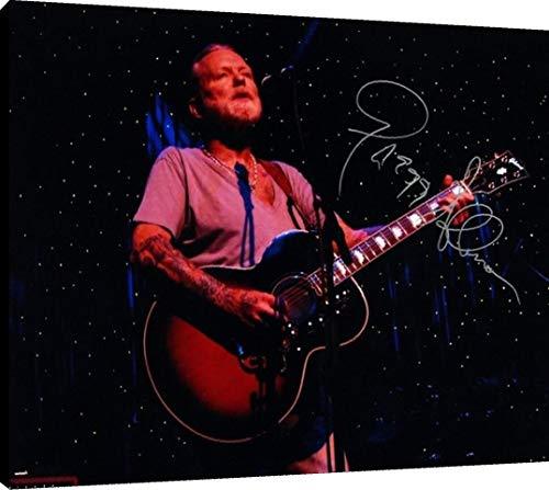 Gregg Allman Autograph Promo Print Canvas Wall Art featuring a vibrant design and printed signature, perfect for music fans.