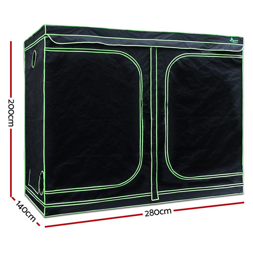 Green Fingers 280cm Hydroponic Grow Tent with waterproof fabric and spacious interior for optimal plant growth.