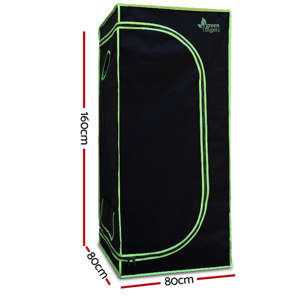 Green Fingers 80cm Hydroponic Grow Tent with weatherproof fabric and sturdy steel frame, designed for indoor plant growth.