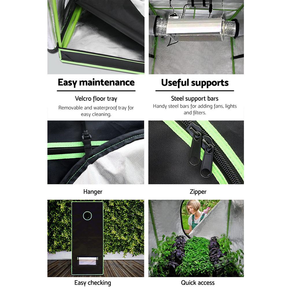 Green Fingers 80cm Hydroponic Grow Tent with weatherproof fabric and sturdy steel frame, designed for indoor plant growth.