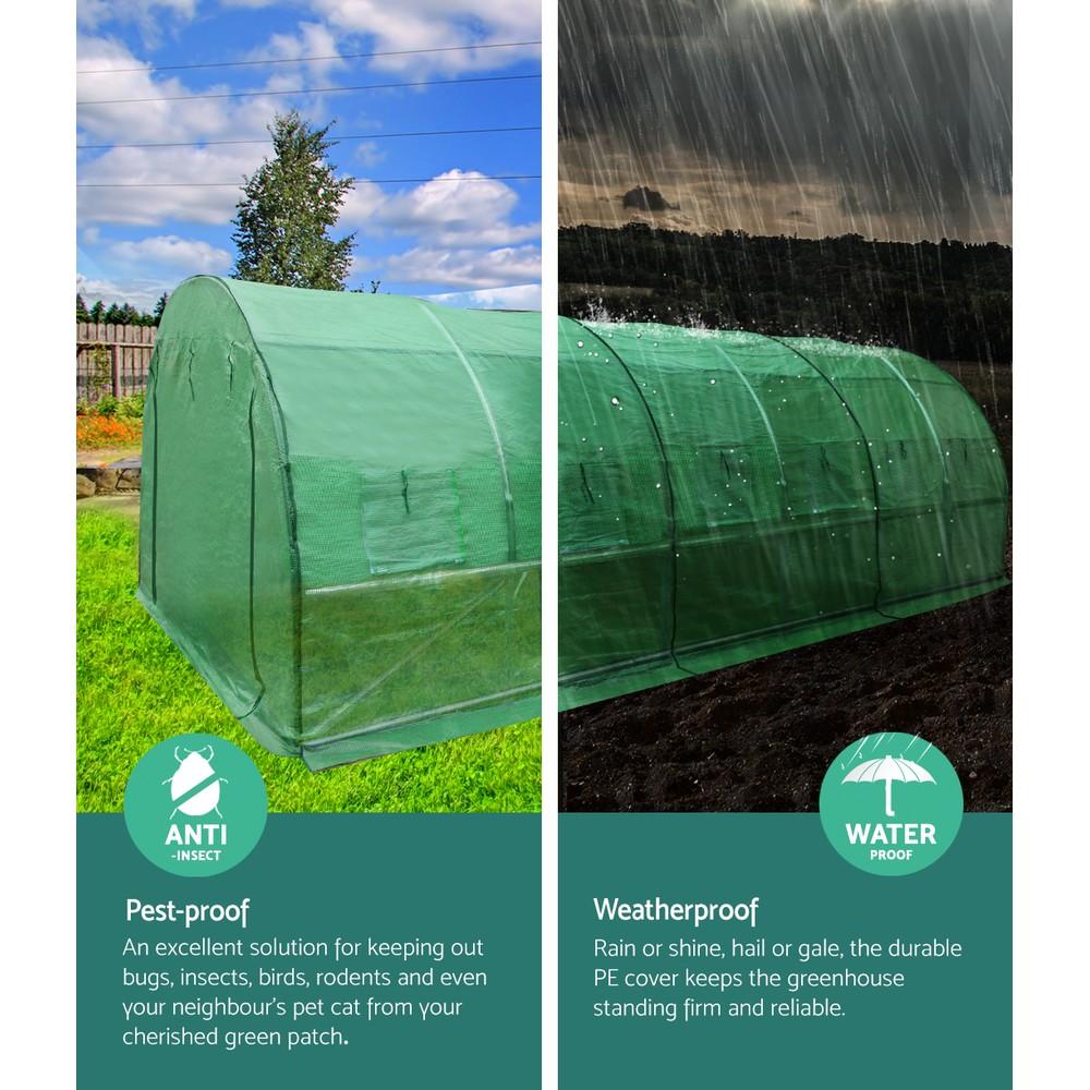 Greenfingers Greenhouse 6MX3M showcasing its spacious design and durable construction, ideal for protecting plants from harsh weather and pests.