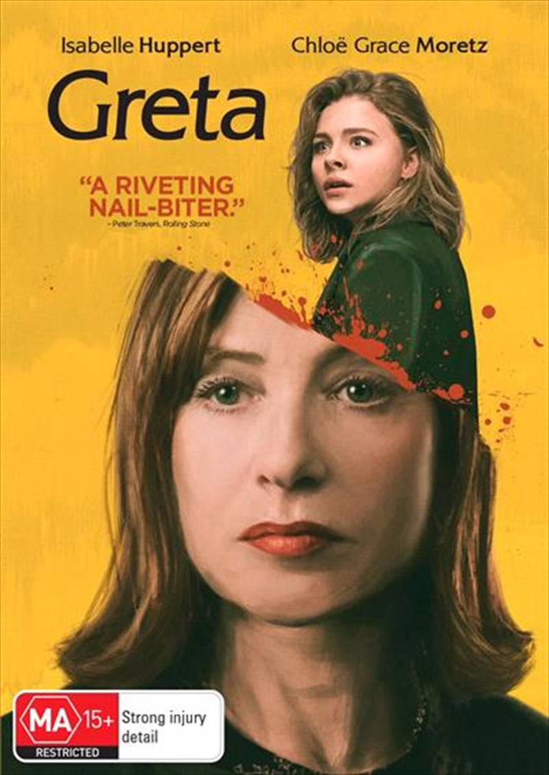 Greta DVD cover featuring a mysterious woman and dark themes.