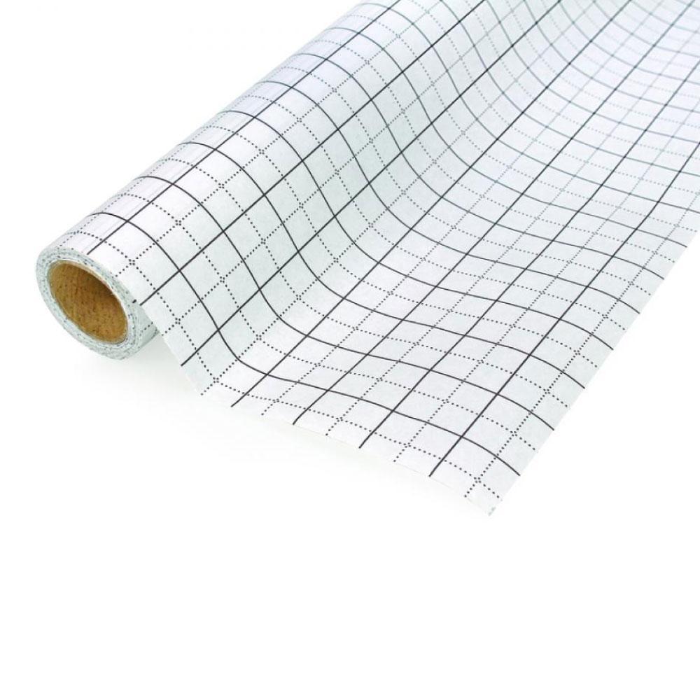 Birch Pattern Grid Tracing Paper Roll, 80cm x 10m, featuring a blue printed grid for accurate pattern tracing.