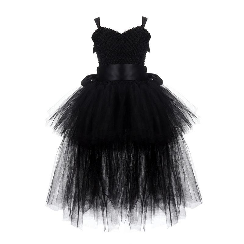 Baby girl wearing a beautiful Halloween and Christmas princess dress with lace and tutu details, perfect for festive occasions.