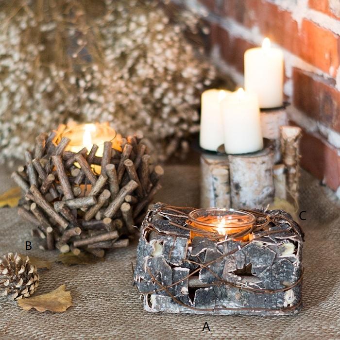 Handmade Wood Candle Holder featuring unique design and natural wood finish, perfect for home decor.