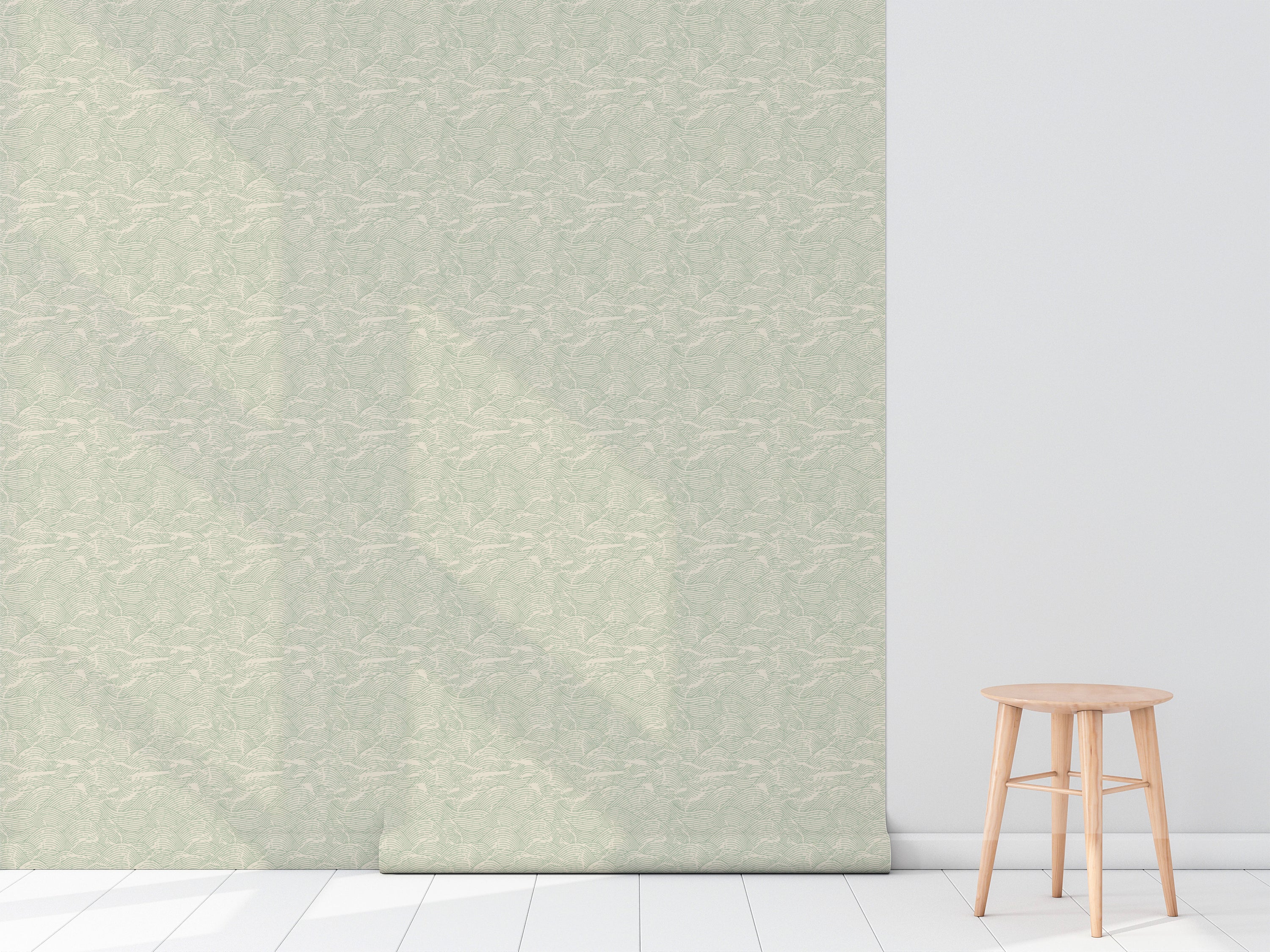 Handrawn at Sea Wallpaper featuring vibrant colors and modern design, perfect for home decor.