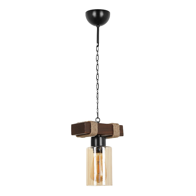 NANTES Hanging Lamp in walnut finish, showcasing its elegant design and dimensions of 20x18x70 cm.