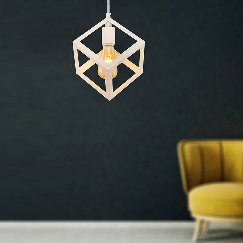 TUTTO White Hanging Lamp with a sleek metallic design, measuring 22x22x70 cm, perfect for modern interiors.