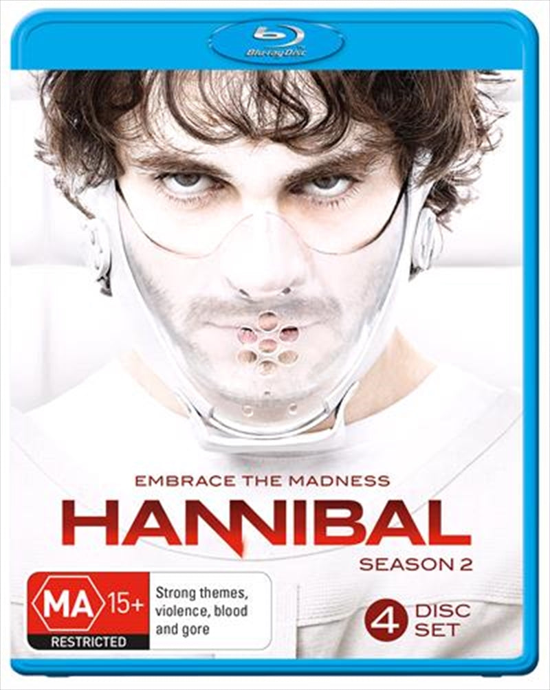 Hannibal - Season 2 Blu-ray cover featuring dark and suspenseful imagery of the main characters.