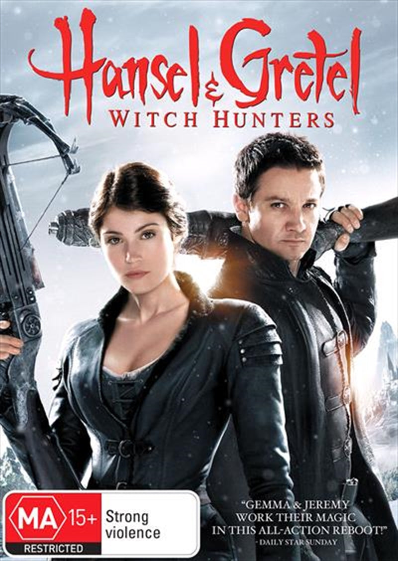 DVD cover of Hansel and Gretel - Witch Hunters featuring action-packed imagery of the main characters.