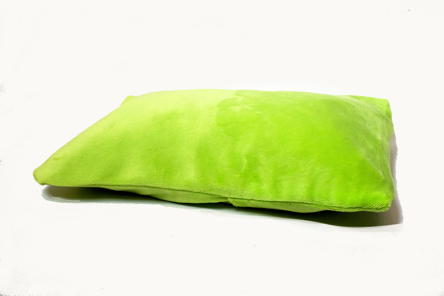 Happy Heat Hot Water Bottle Cover in vibrant green fleece, designed for comfort and warmth.