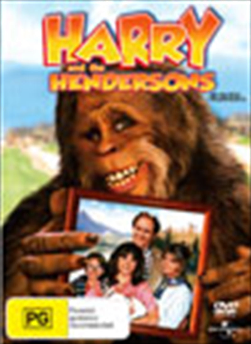 DVD cover of Harry And The Hendersons featuring John Lithgow and Bigfoot in a family-friendly comedy setting.