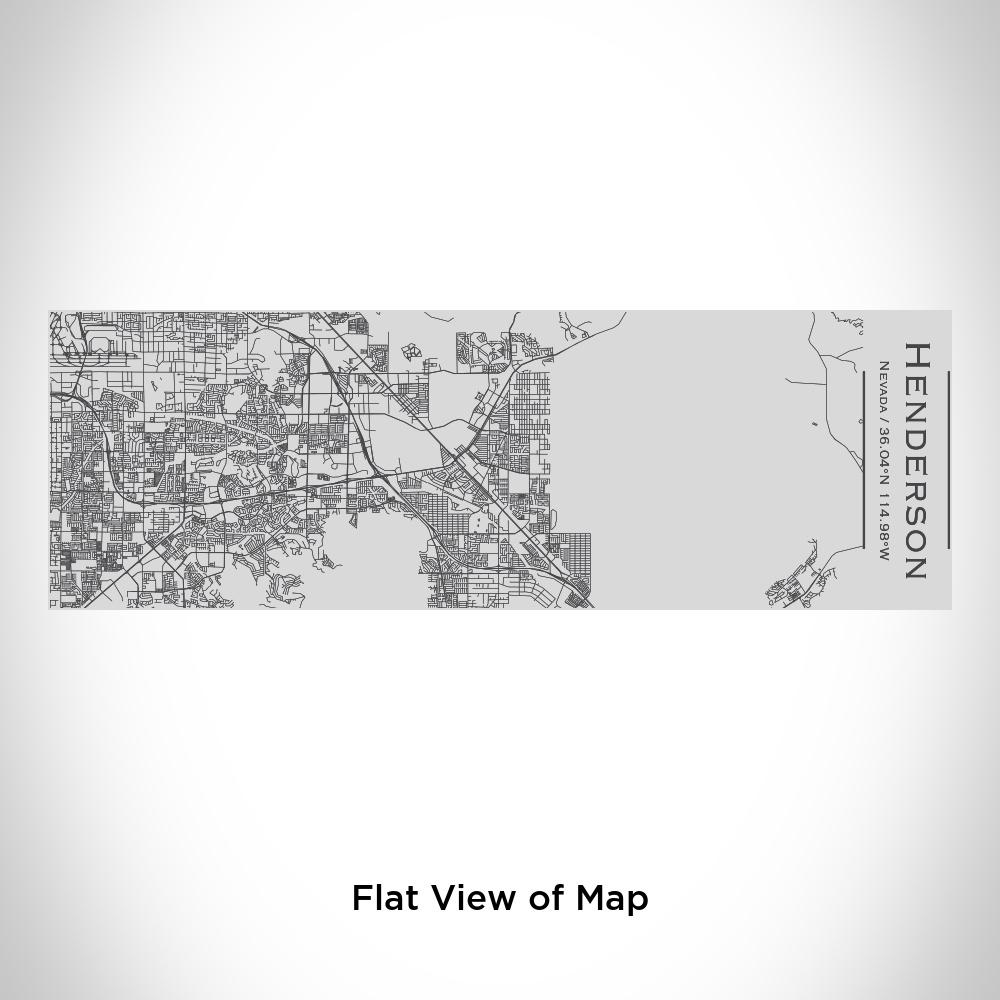 Custom engraved Henderson Nevada map on a stainless steel insulated cup, showcasing coordinates and a sleek design.