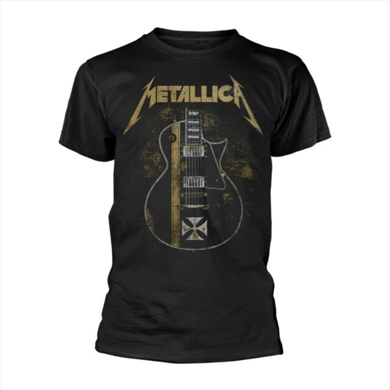 Hetfield Iron Cross T-shirt in XXL featuring a bold graphic design, perfect for rock music fans.