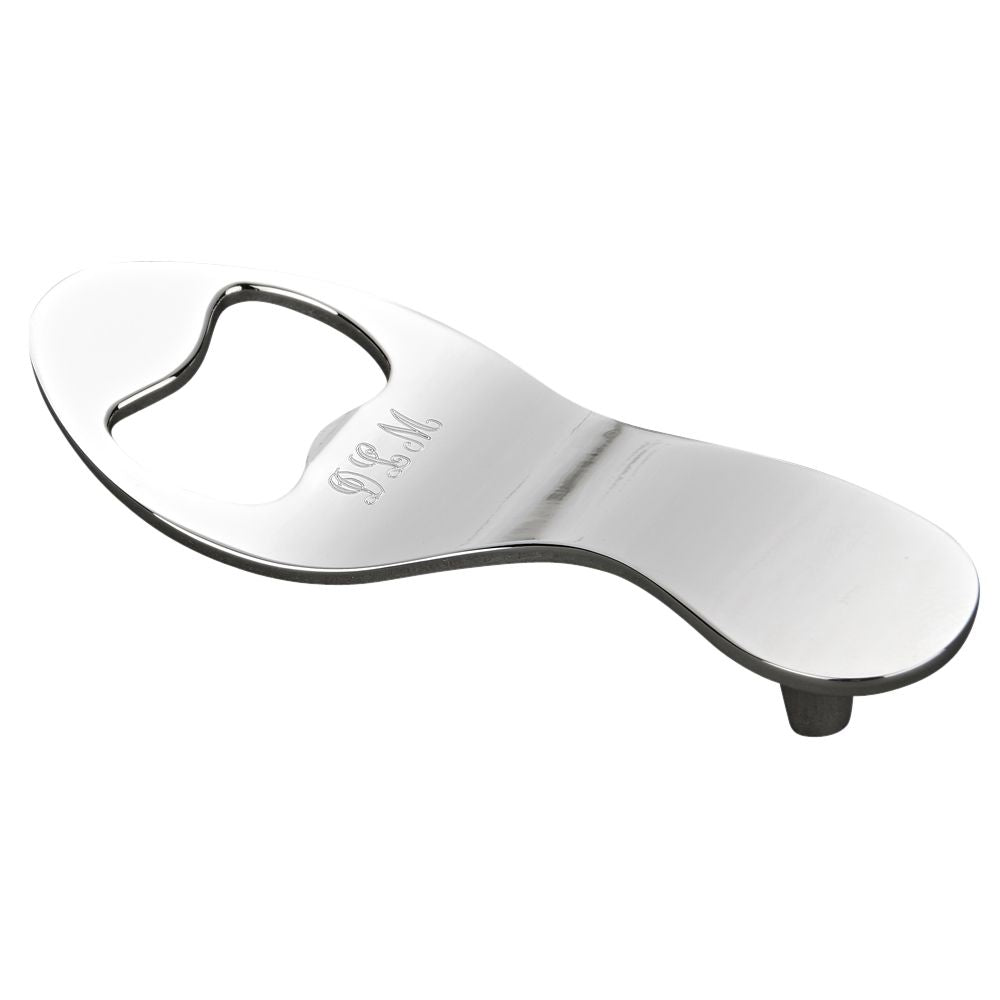 High Heel Shaped Bottle Opener in solid metal with nickel plating, designed like a stylish ladies' shoe.