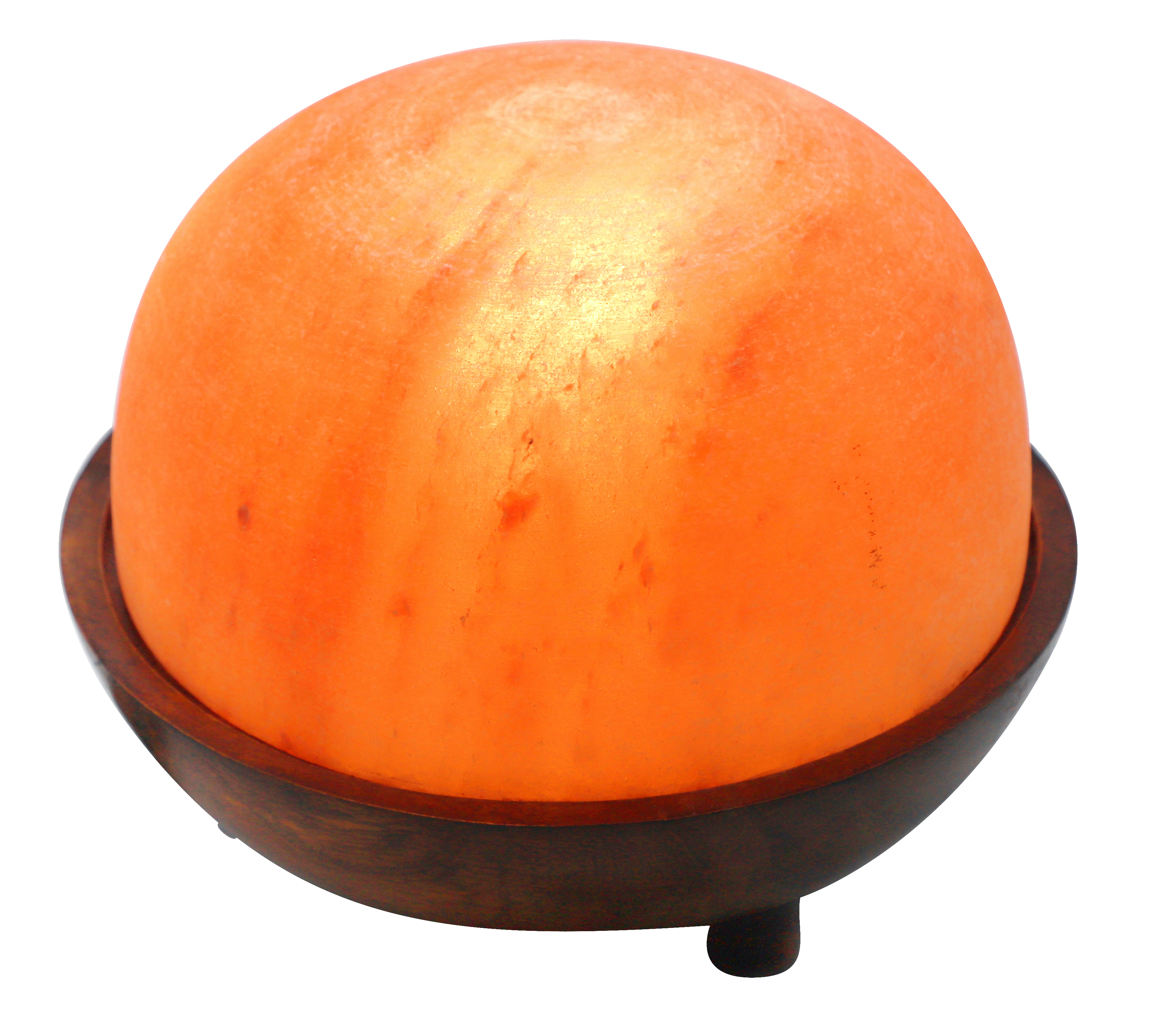 Himalayan Foot Detox Dome Lamp with wooden base and natural salt crystals, designed for foot relaxation and detoxification.