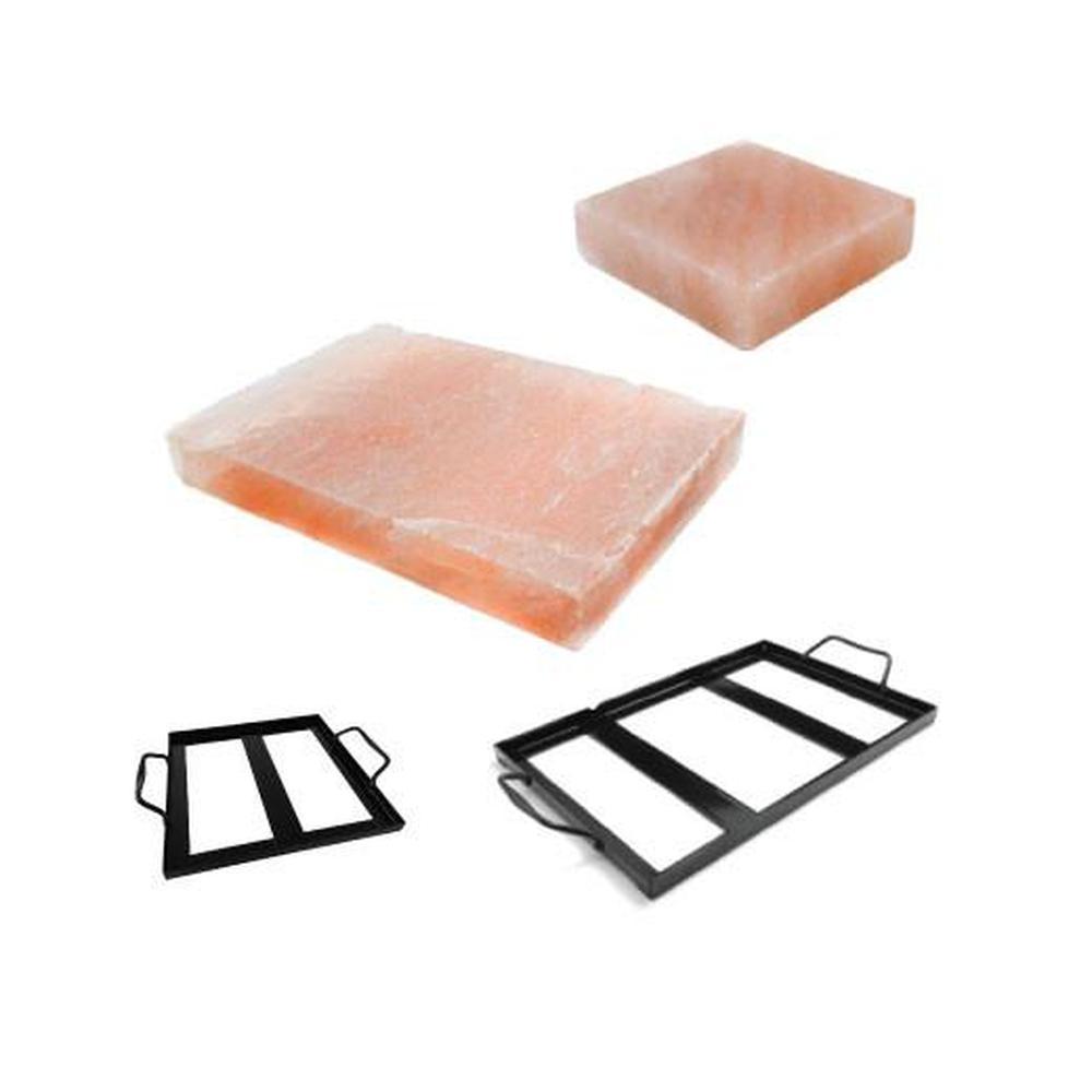 Himalayan Pink Salt Cooking Block and Tray, showcasing its natural crystal texture and beautiful hues.