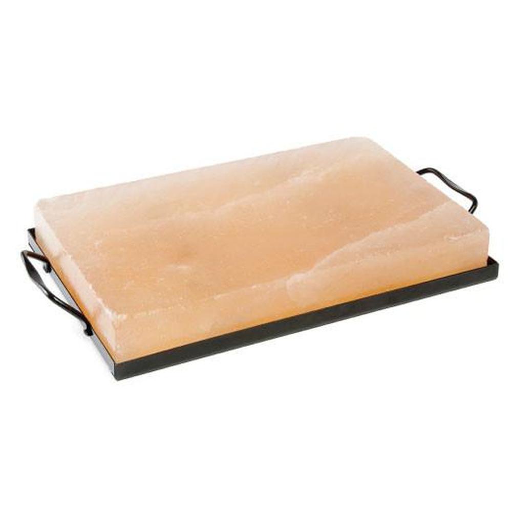 Himalayan Pink Salt Cooking Block and Tray, showcasing its natural crystal texture and beautiful hues.