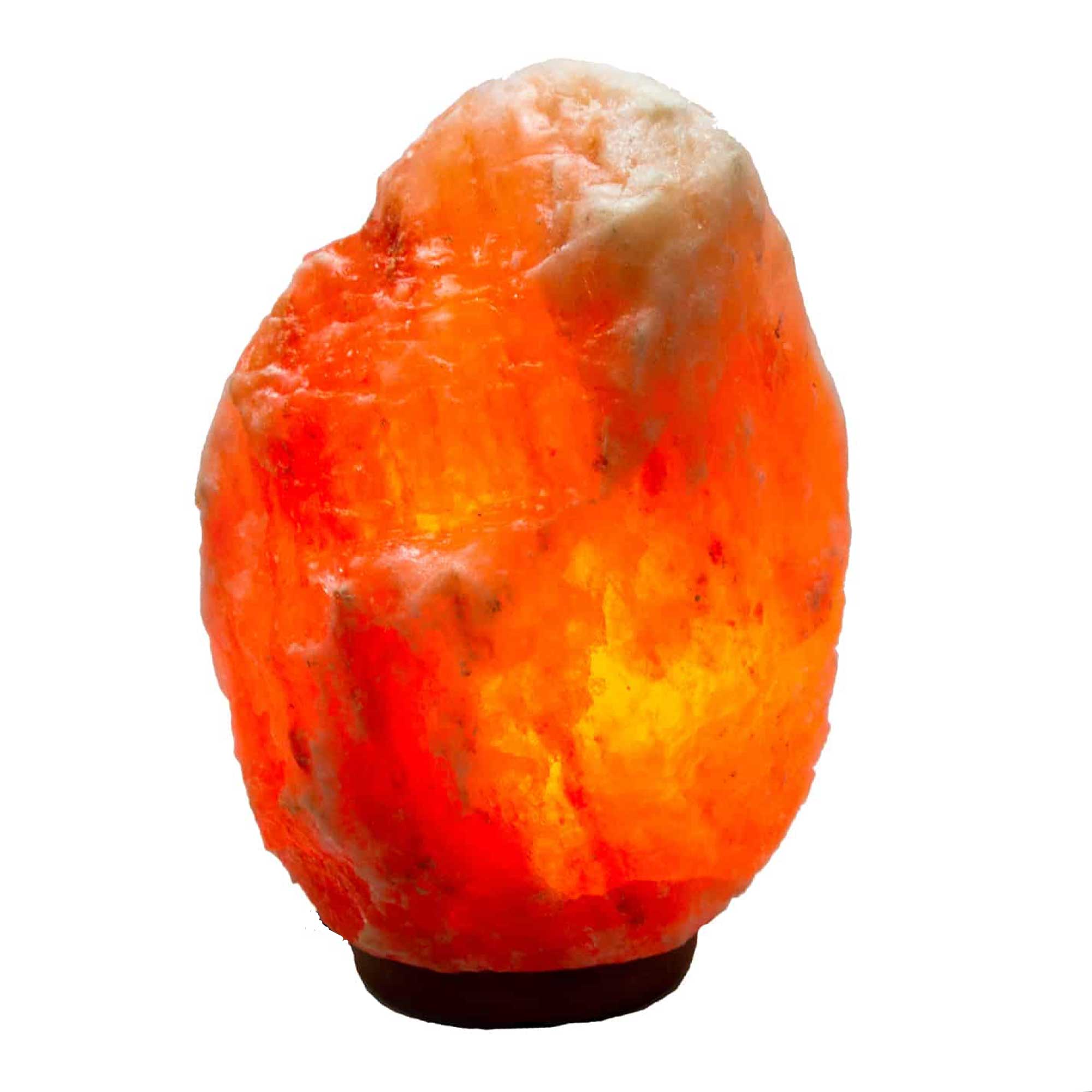 A beautifully carved Himalayan Pink Salt Lamp emitting a warm glow, showcasing its unique shape and natural texture.