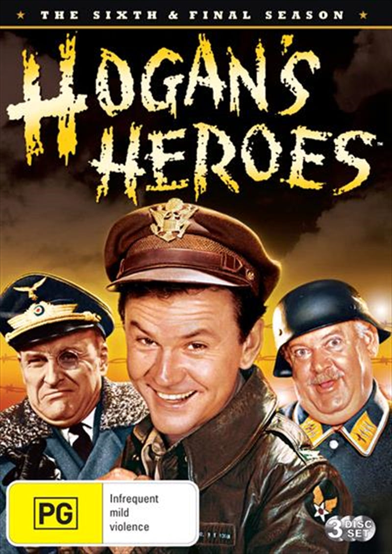 Hogan's Heroes Season 06 DVD cover featuring the main cast in a comedic pose.