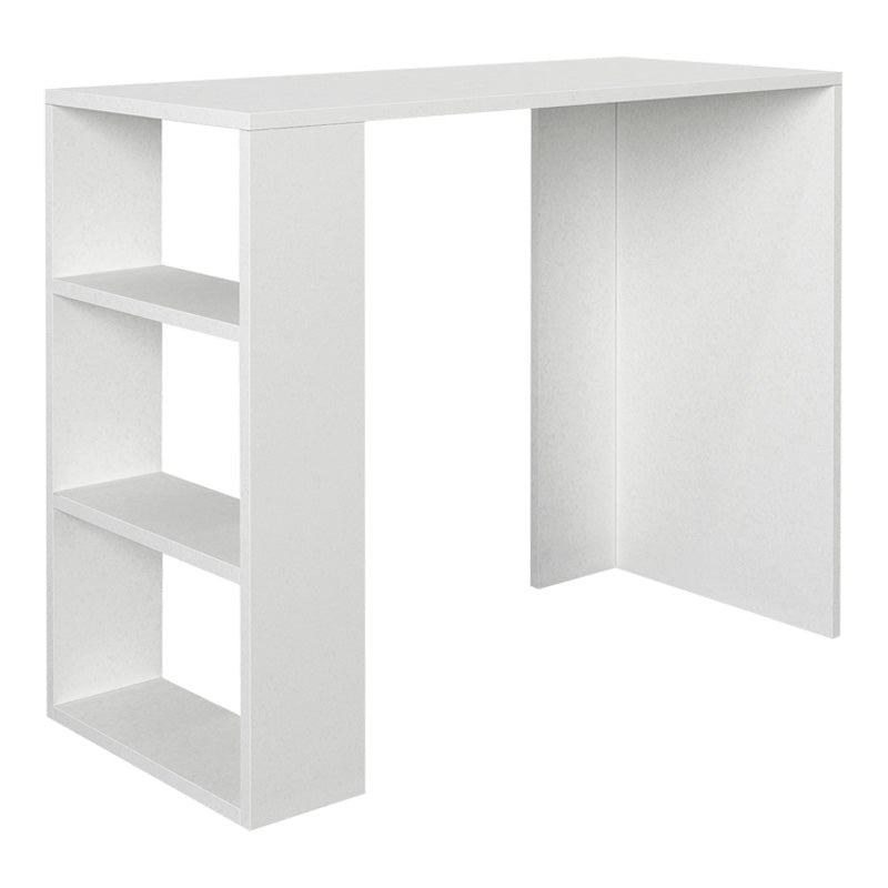 Home Desk MARINA in white melamine finish, featuring a modern design and compact dimensions of 90x40x74 cm.