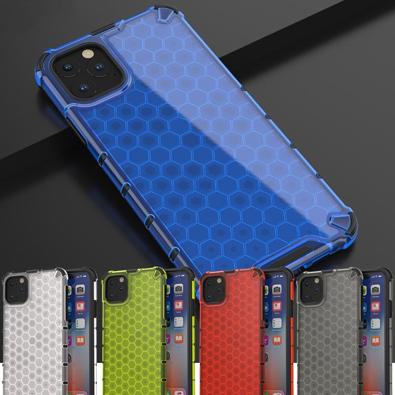 Honeycomb Rugged Hybrid Armor Case for iPhone 11 Pro Max, showcasing its durable design and kickstand feature.