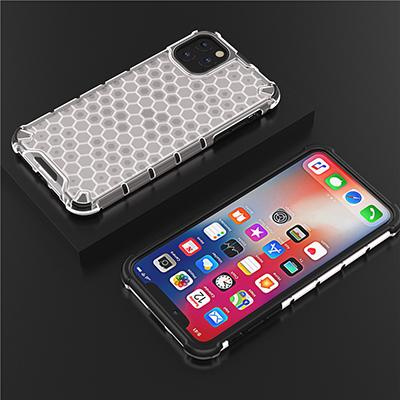 Honeycomb Rugged Hybrid Armor Case for iPhone 11 Pro Max, showcasing its durable design and kickstand feature.