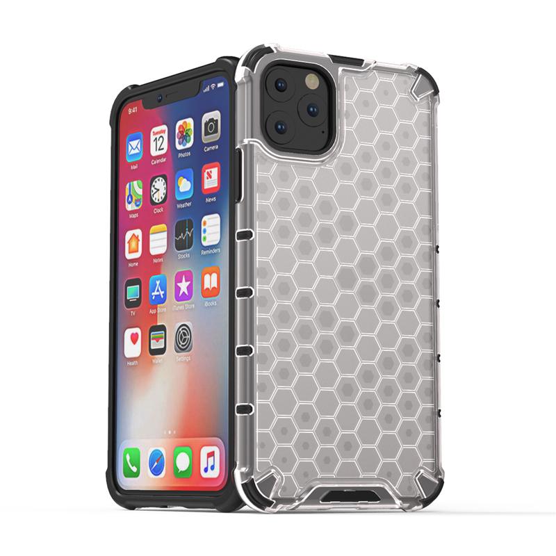 Honeycomb Rugged Hybrid Armor Case for iPhone 11 Pro Max, showcasing its durable design and kickstand feature.