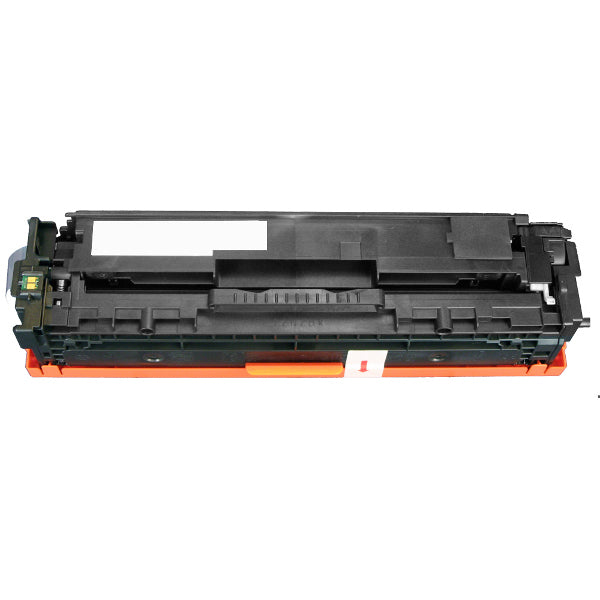 HP Compatible CE322 128A Yellow Premium Generic Toner cartridge, showcasing its vibrant yellow color and premium design.