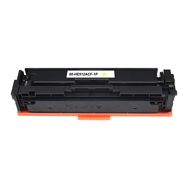 HP Compatible Non Genuine Yellow Premium Generic Toner Replacement cartridge, designed for vibrant color printing.