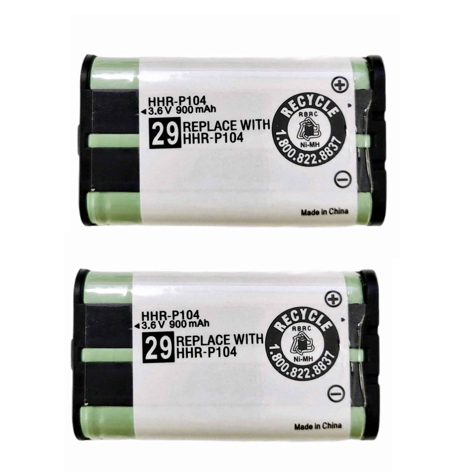 HHR P104 Cordless Phone Battery 3.6V, high-quality replacement for Panasonic and other brands, featuring safety protections.