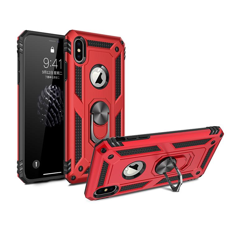 Hybrid Magnet Kickstand Case for iPhone in multiple colors, showcasing its durable design and built-in kickstand feature.