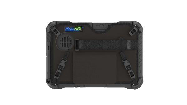 Infocase ModuFlex case for Panasonic Toughbook G2, showcasing its rugged design and compatibility with accessories.