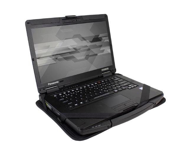 InfoCase ModuFlex Platform designed for Panasonic TOUGHBOOK 55, showcasing its durable and streamlined design for industrial use.