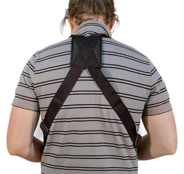 InfoCase Toughmate Protective Body Harness designed for 15TBC19AOCS-P tablet, featuring ergonomic shoulder strap and removable handle.