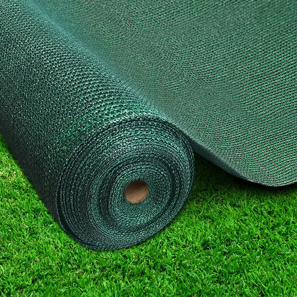 Instahut Sun Shade Cloth Roll in green, showcasing its durable knitted fabric designed for 50% UV protection for plants.