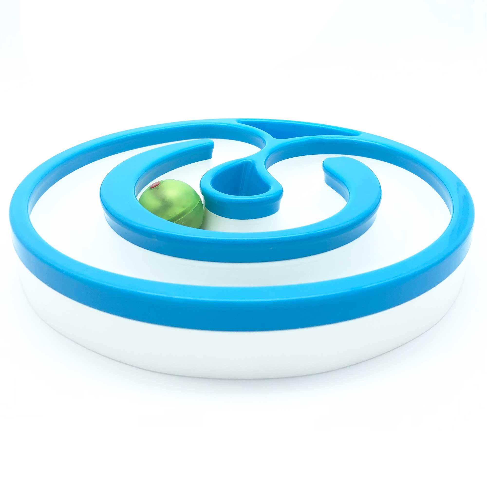 Interactive Cat Track Circle featuring LED sound and light rolling ball, designed for engaging cat playtime.