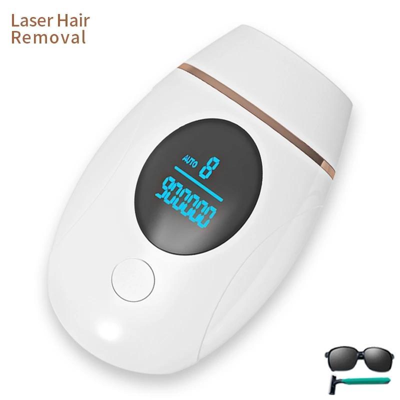 IPL Permanent Epilator with LED display, showcasing its sleek design and features for effective hair removal.