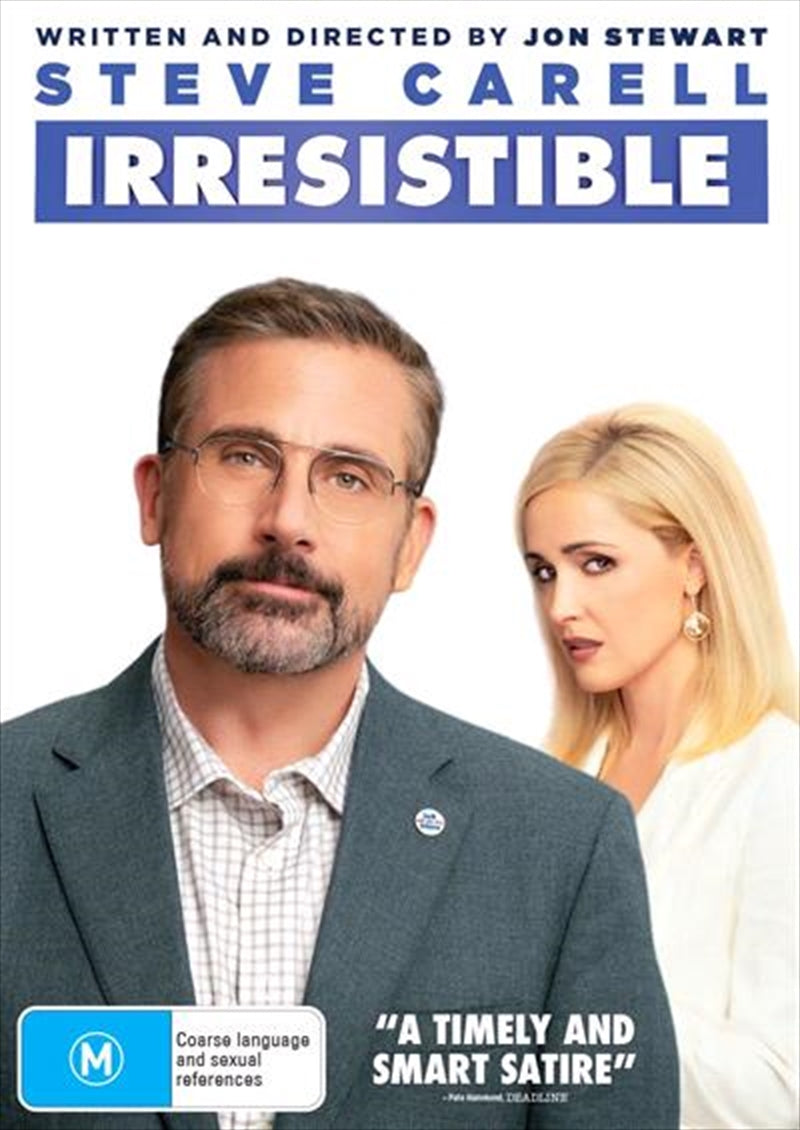 Cover of Irresistible DVD featuring a retired veteran and a Democratic strategist in a political setting.