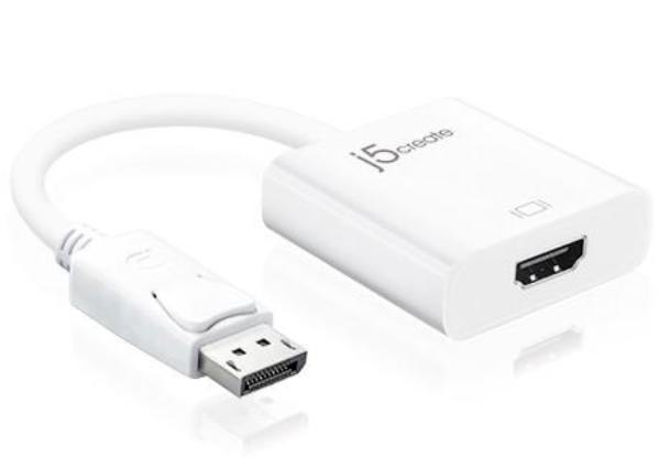 J5create JDA154 DisplayPort to HDMI Adapter with compact design and high-quality connectors.