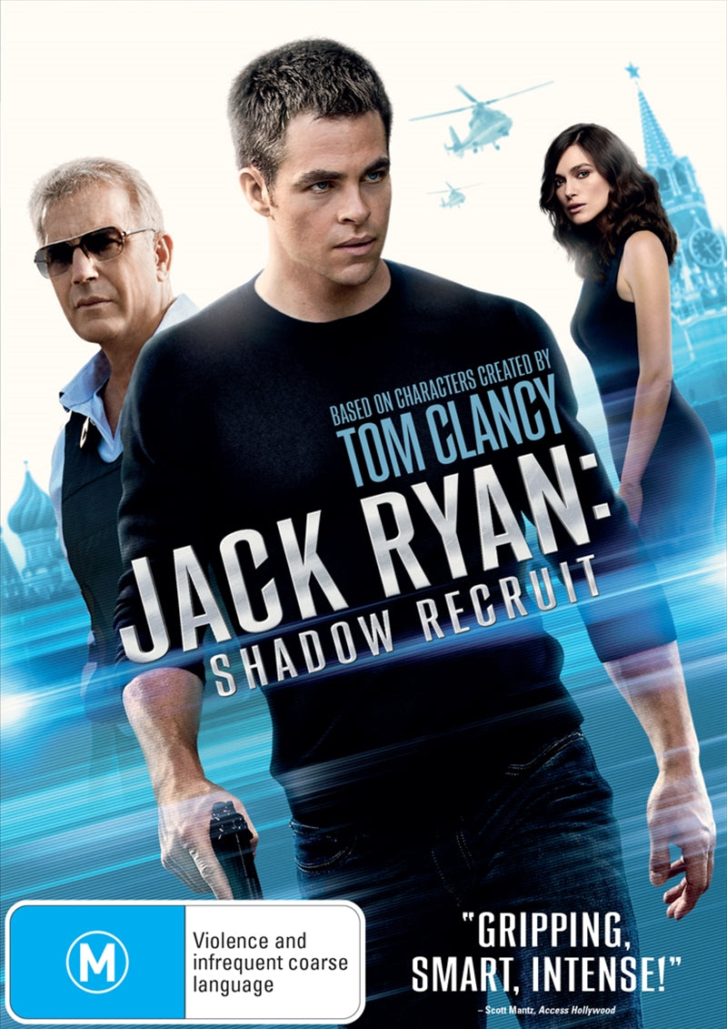 Jack Ryan: Shadow Recruit DVD cover featuring Chris Pine in action.