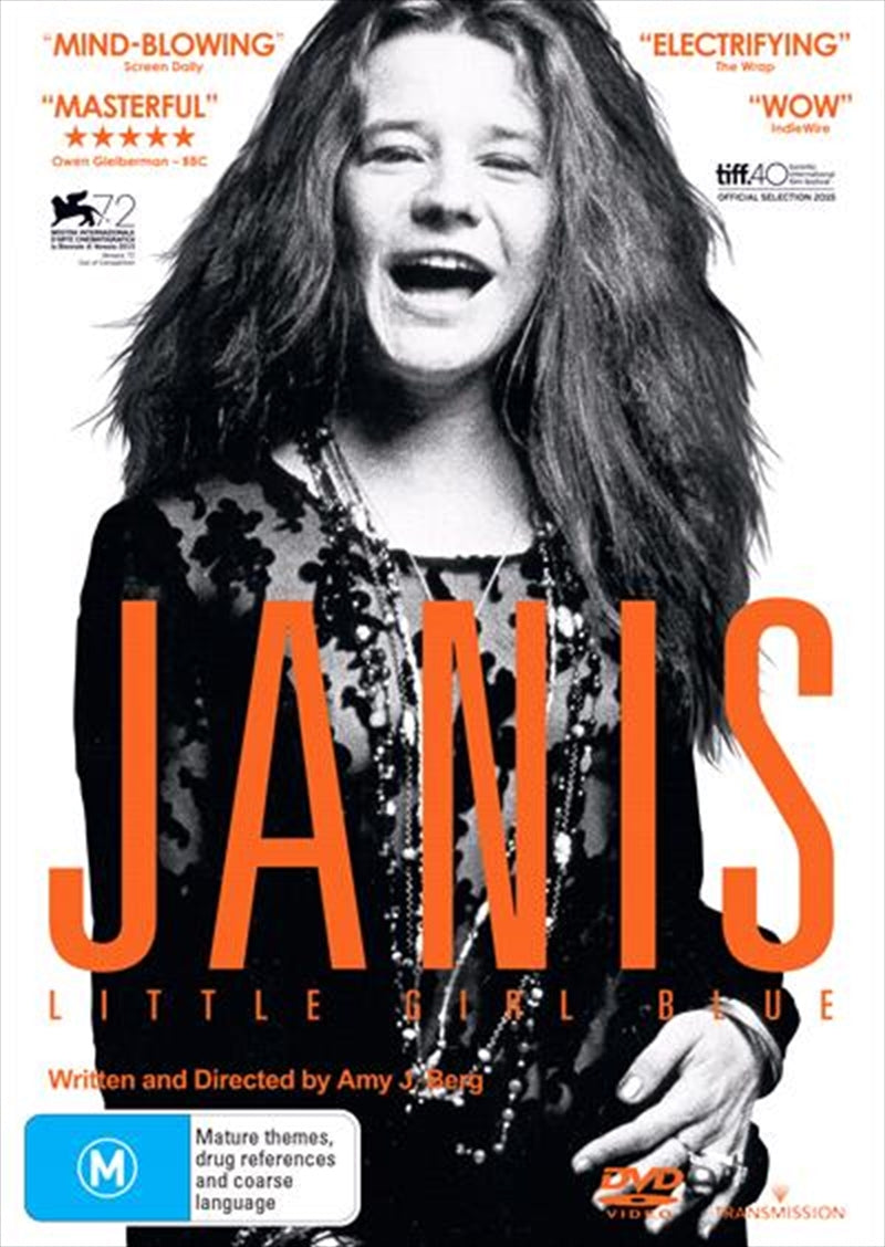 Janis Joplin documentary DVD cover featuring Cat Power's narration.