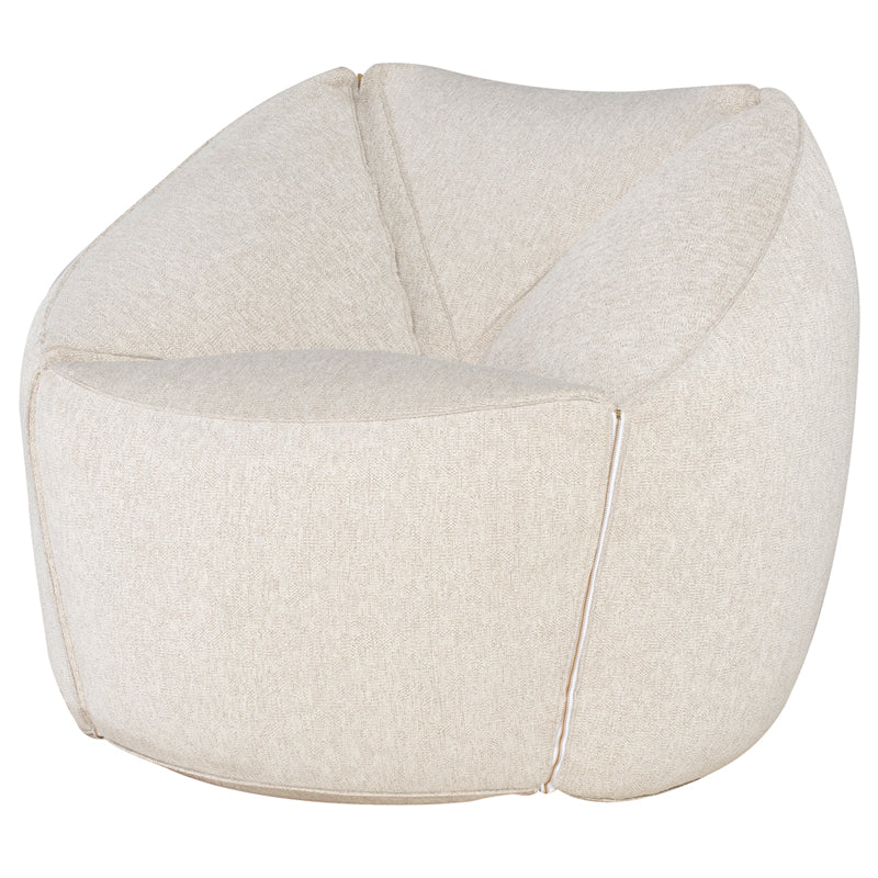 Jasper Occasional Chair-Shell in stylish shell boucle fabric, perfect for relaxation in game or rec rooms.