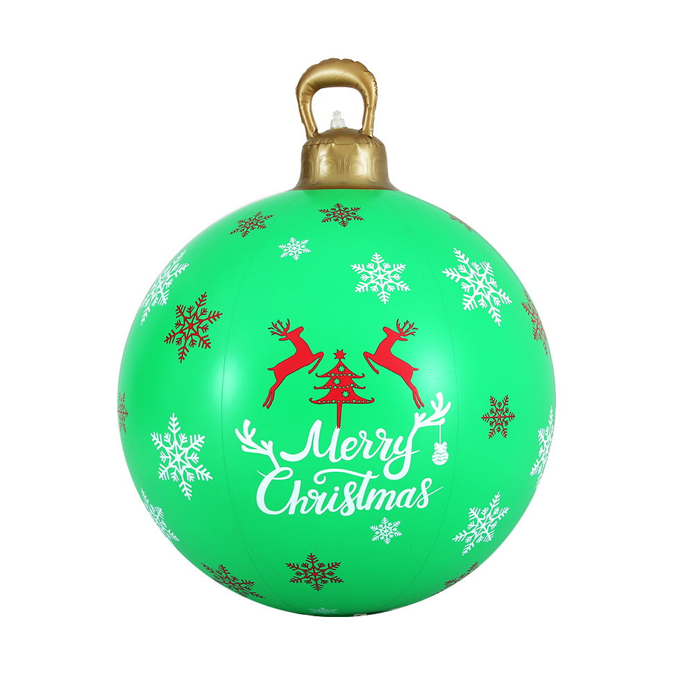 Jingle Jollys Christmas Inflatable Ball, a 60cm giant bauble in vibrant colors, perfect for festive indoor and outdoor decoration.