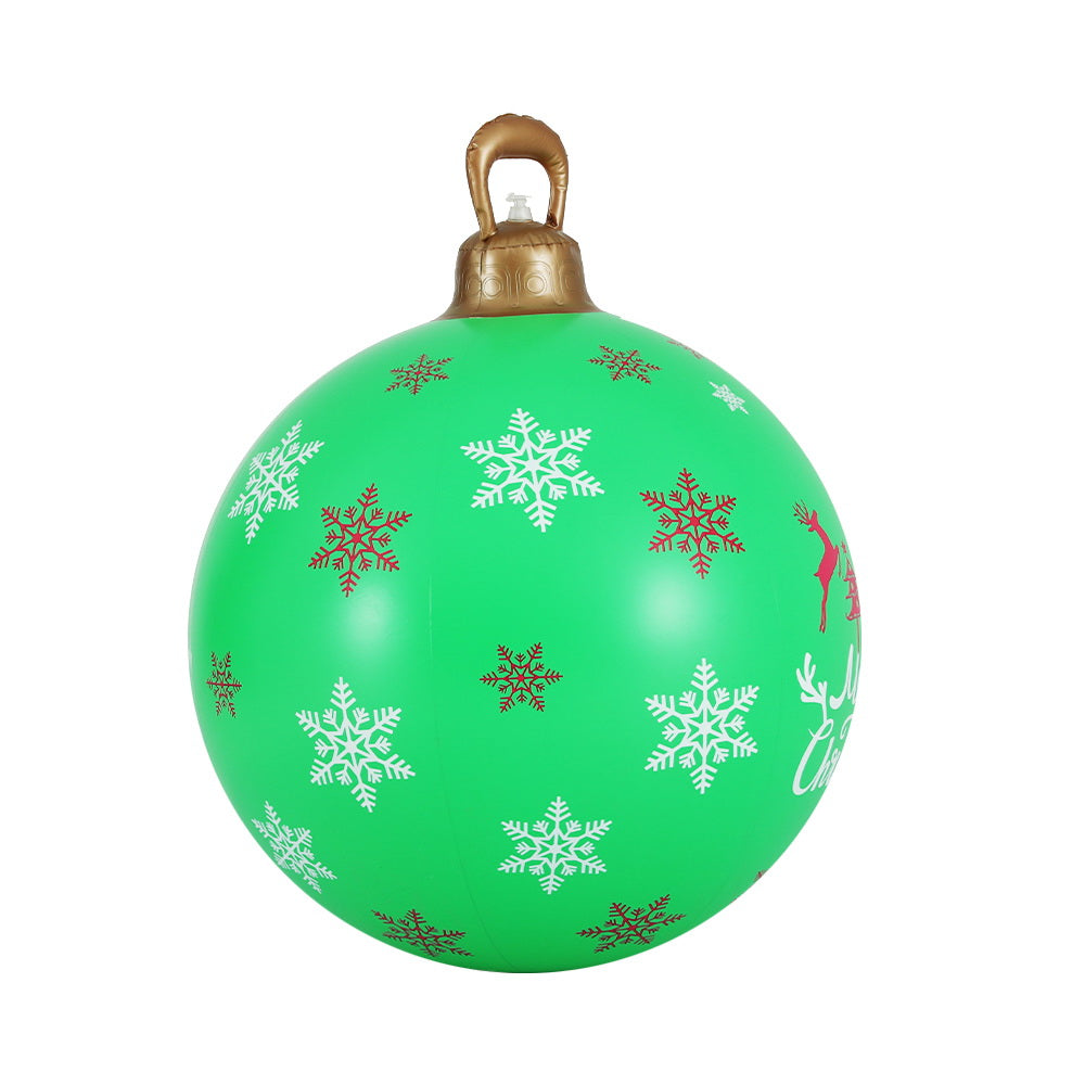 Jingle Jollys Christmas Inflatable Ball, a 60cm giant bauble in vibrant colors, perfect for festive indoor and outdoor decoration.