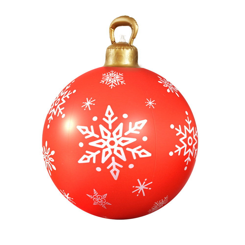 Jingle Jollys Christmas Inflatable Ball, a 60cm giant bauble in vibrant colors, perfect for festive indoor and outdoor decoration.