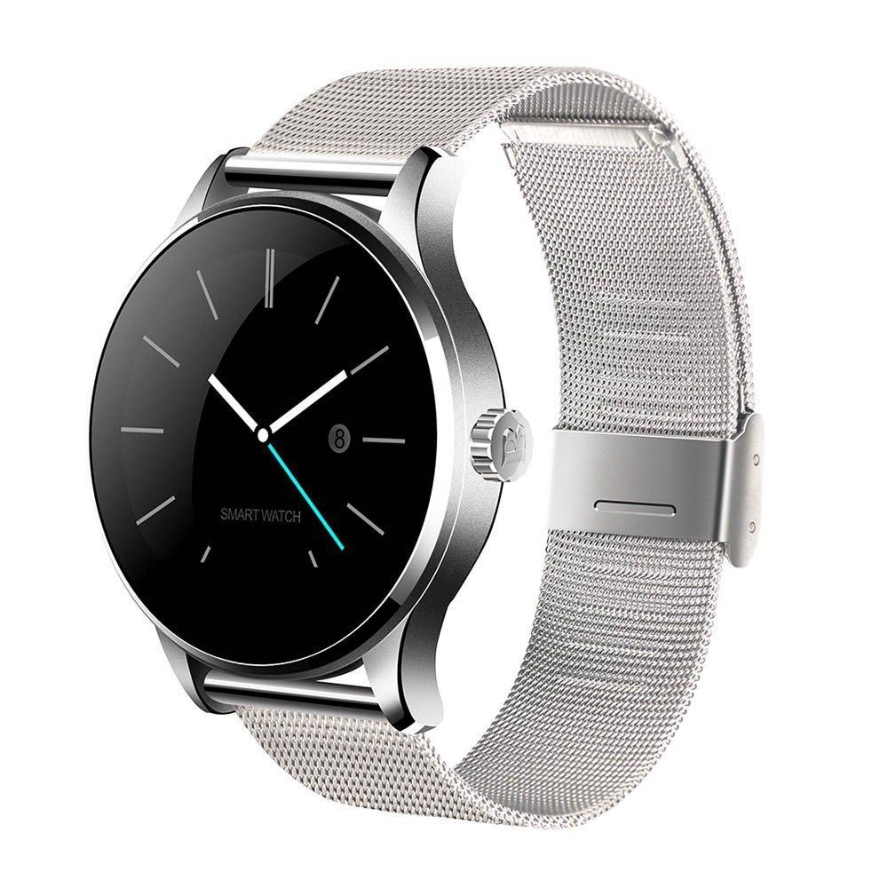 K88H Smart Watch featuring a 1.22-inch IPS round screen with heart rate monitor and stylish design.