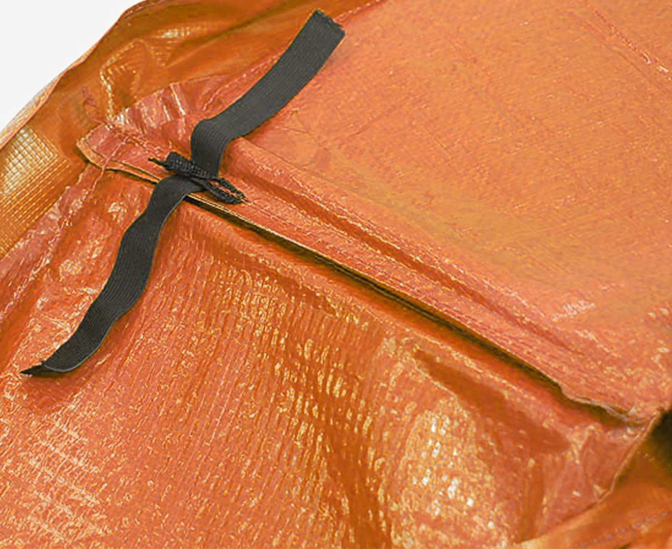 Kahuna 10ft trampoline replacement pad in orange with nylon mesh and PVC skirt, designed for durability and safety.