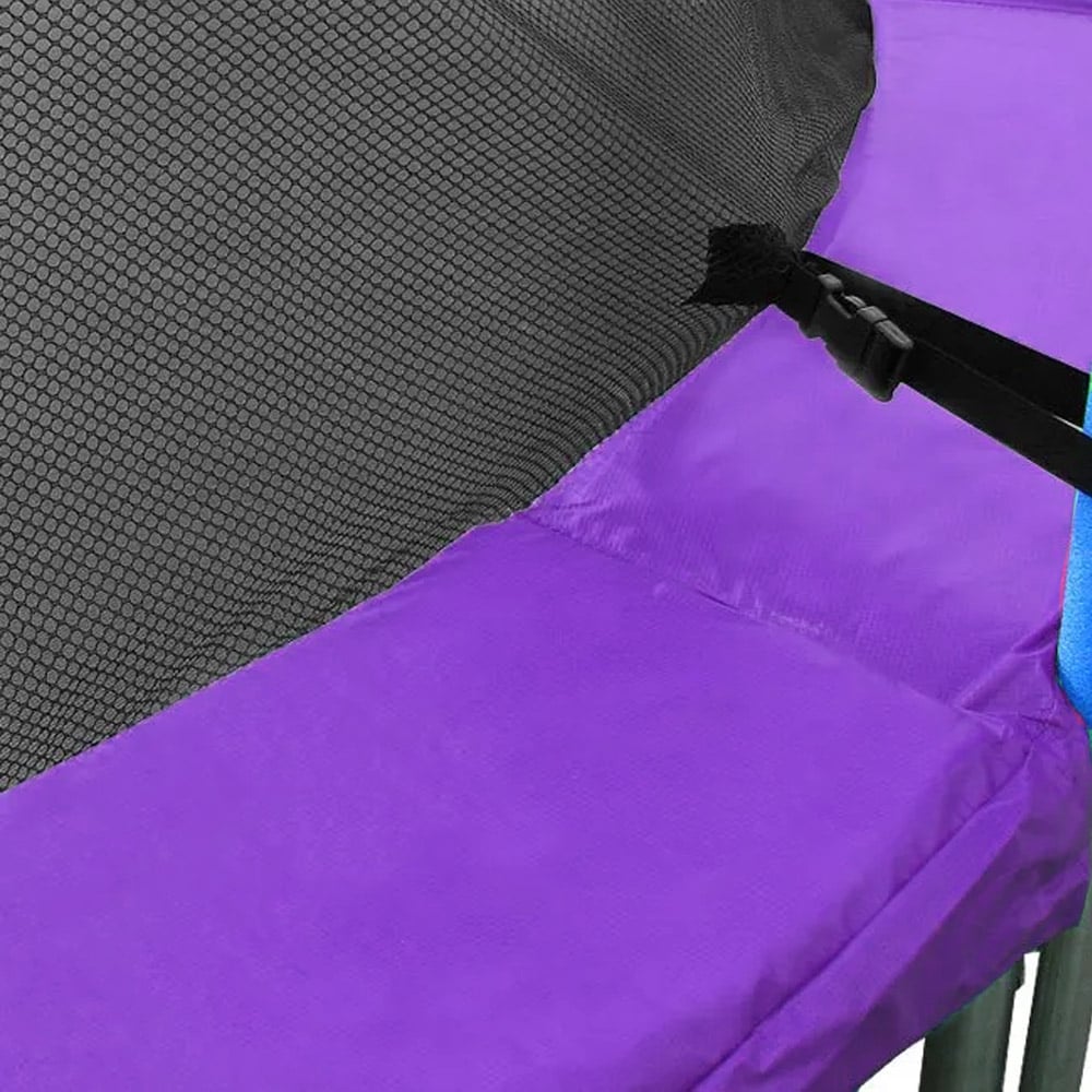 Kahuna 10ft trampoline replacement pad in purple, featuring durable weatherproof PVC and a stylish design with an 11cm skirt.